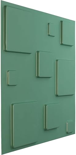 Miniatura 2 de Ekena Millwork 19 58 pulgadas de ancho x 19 58 pulgadas de alto Devon EnduraWall Panel decorativo de pared 3D, niebla marina (cubre 2.67 pies