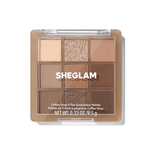 SHEGLAM Eyeshadow Palette 9-Color Ultra-pigmented Shimmer & Matte Shades, Vegan &