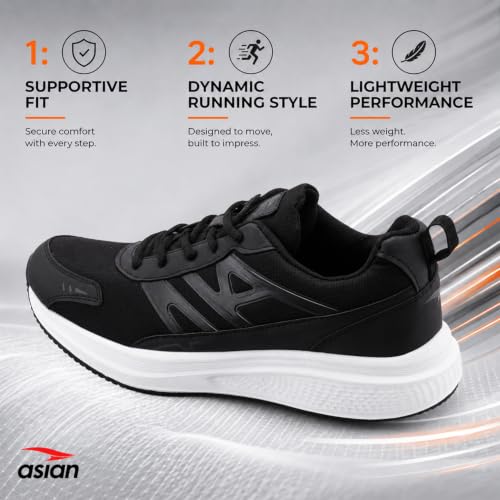 Image of ASIAN Wonder-34 Men's Running Shoes | Breathable Mesh Upper, Cushioned Sole, Lace-Up Comfort, Sports Shoes