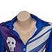 VEECOOCOS Sarah Lynn Cosplay Costume Women's Printed Skull Shirt Button-down Shirt Halloween Top-M