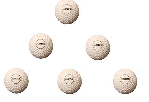 Rakshak Dimple Practice Hockey Turf Ball-White(Pack of 6 Balls) - Full Size
