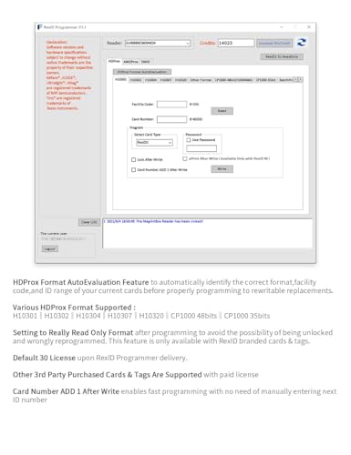 Lecteur RFID RexID Decoder 125 kHz encodeur de proximité pour carte d'accès format H10301 26 bits