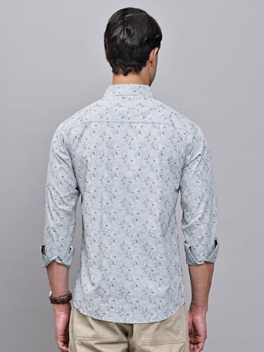 Image of Majestic Man Pure Cotton Slim Fit Printed Casual Shirt for Men