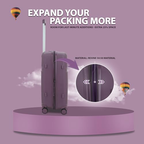 Image of Fly Luggage Trolley bags Set of 3 | Durable Polypropylene Hard Shell | Polypropylene, Lightweight Large Expandable Hardshell, 8 Disc Wheels, TSA Type Lock