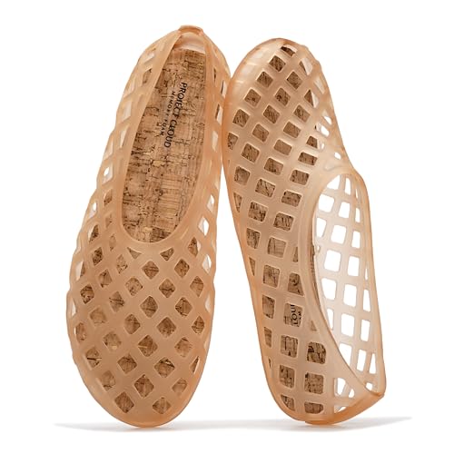 Project Cloud Jelly Shoes Women - Lightweight & Water-Resistant Women's Flats Sandals - Non Slip Womens Shoes - Perfect Summer Jelly Flats for Women 2026 (Jellz, TANTRANS,11M)