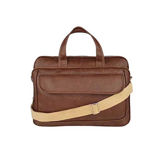 Lenna's Bolsa Pasta Maleta de Mão com Estilo Executivo Masculino Feminino Para Notebook Caramelo