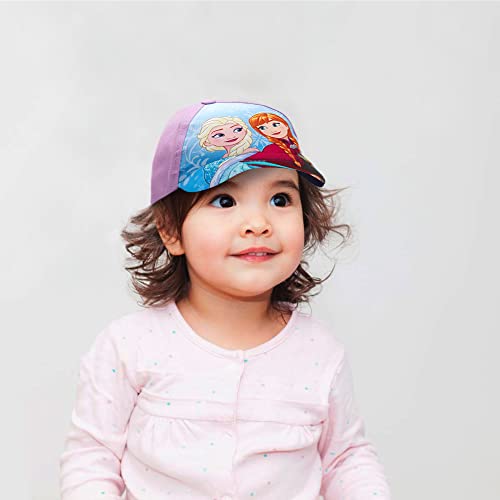 Image of Disney Frozen Kids Baseball Cap Adjustable Hat for Elsa Girls and Anna Age 4-7 Years