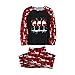 Ensemble pyjama de Noël avec imprimé famille - Vêtements de Noël à manches longues - Vêtements de nuit - Pantalon de pyjama - Grenouillère pour bébé, Écrou rouge., L