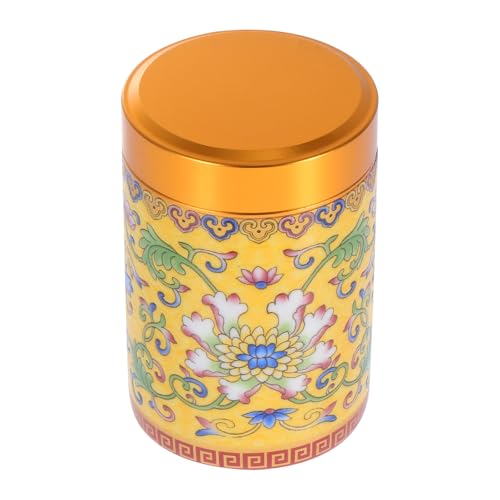 Sewroro Barattolo da Tè Sfuso in Ceramica Smaltata Coperchio Sigillato, Contenitore per Conservazione Alimenti Domestici, Vaso Pratico per Tè Profumato e Spezie