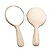 Produktbild FYMDHB886 Handspiegel Tragbarer Griff Spiegel Kosmetikspiegel Runder Kosmetikspiegel Holzspiegel Schminkspiegel Reisespiegel
