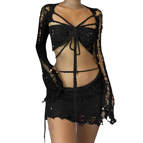 Skirt Sets for Ladies Top Skorts Swimwear Kimono Coverup Sets Women