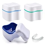 [Material Excelente] La caja de baño para dentaduras postizas está hecha de material plástico de alta calidad, no tóxico, sin olor, saludable y seguro, fuerte y resistente a altas temperaturas, no es fácil de usar y deformar, y es duradero.