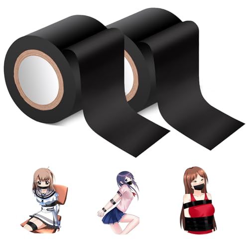 Qoosea Bondage Fesselband Wiederverwendbare Statische PVC-Fesseln für Paare 52.49ft Länge Ideal für Sinnliche Spiele und Bondage-Abenteuer(2 Packungen)