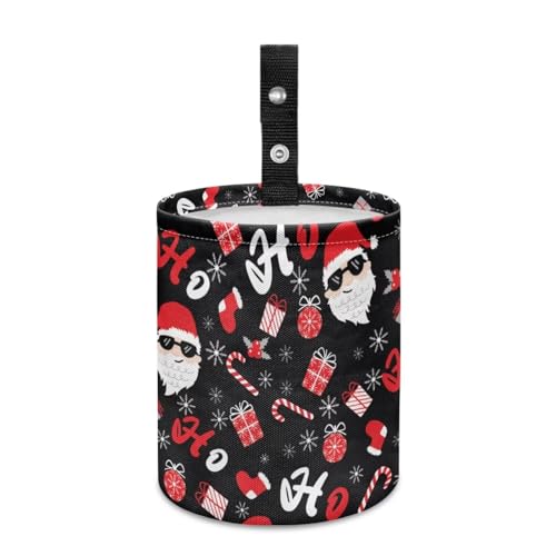 Image of Christmas Santa Candys Car Garbage Can Waste Basket for Cars - Back Seat, Floor, or Hanging Headrest Auto Accessories Interior Road Trip Essentials
