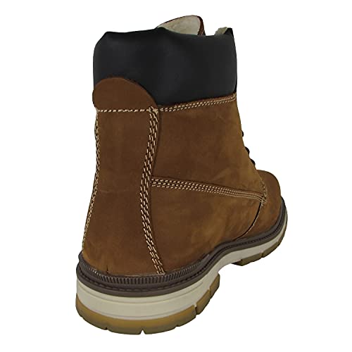 Mens Casual Lace Up Work Boot Shoes, Brown, US 123