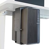 Bylitco Universelle CPU-Halterung für Wand oder unter dem Schreibtisch, PC/NAS-Halterung, 11,4 bis 23,4 cm breite Computerhalterung, platzsparendes Design mit Sicherheitsverriegelung, maximale