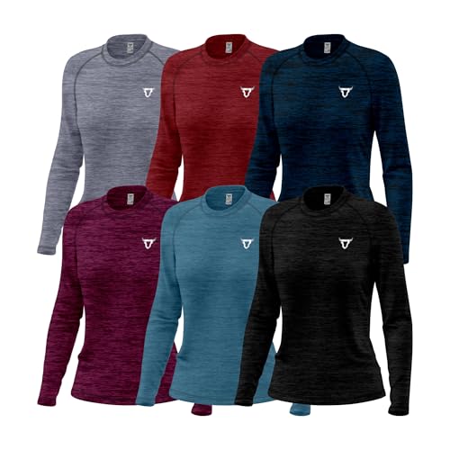 Women's Long Sleeve Quick Dry Fit Active T-Shirts Moisture Wicking Athletic Round Neck Gym Tee Exercise Yoga Ladies Tops - Image 5