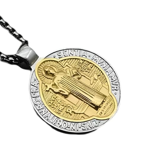 Médaille de San Benito en argent 925 le cadeau spirituel idéal avec chaîne