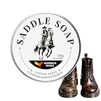 Saddle Soap - Leather Care 100g Boot Jacket Cleaner, Conditioning Maintenance Salve, Preserves and Shines for Equestrians, Collectors, Furniture, Jackets, Handbags, Saddles, Shoes