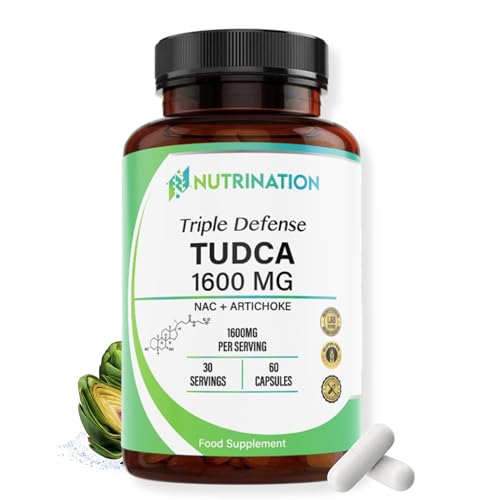 Tudca Supplement 1600mg | 99.2% Pure 1400mg TUDCA 100mg Artichoke Extract & 100mg NAC | 60 High Potency Capsules | Tauroursodeoxycholic Acid - Bile Salt for Liver Support & Digestion | Lab Tested