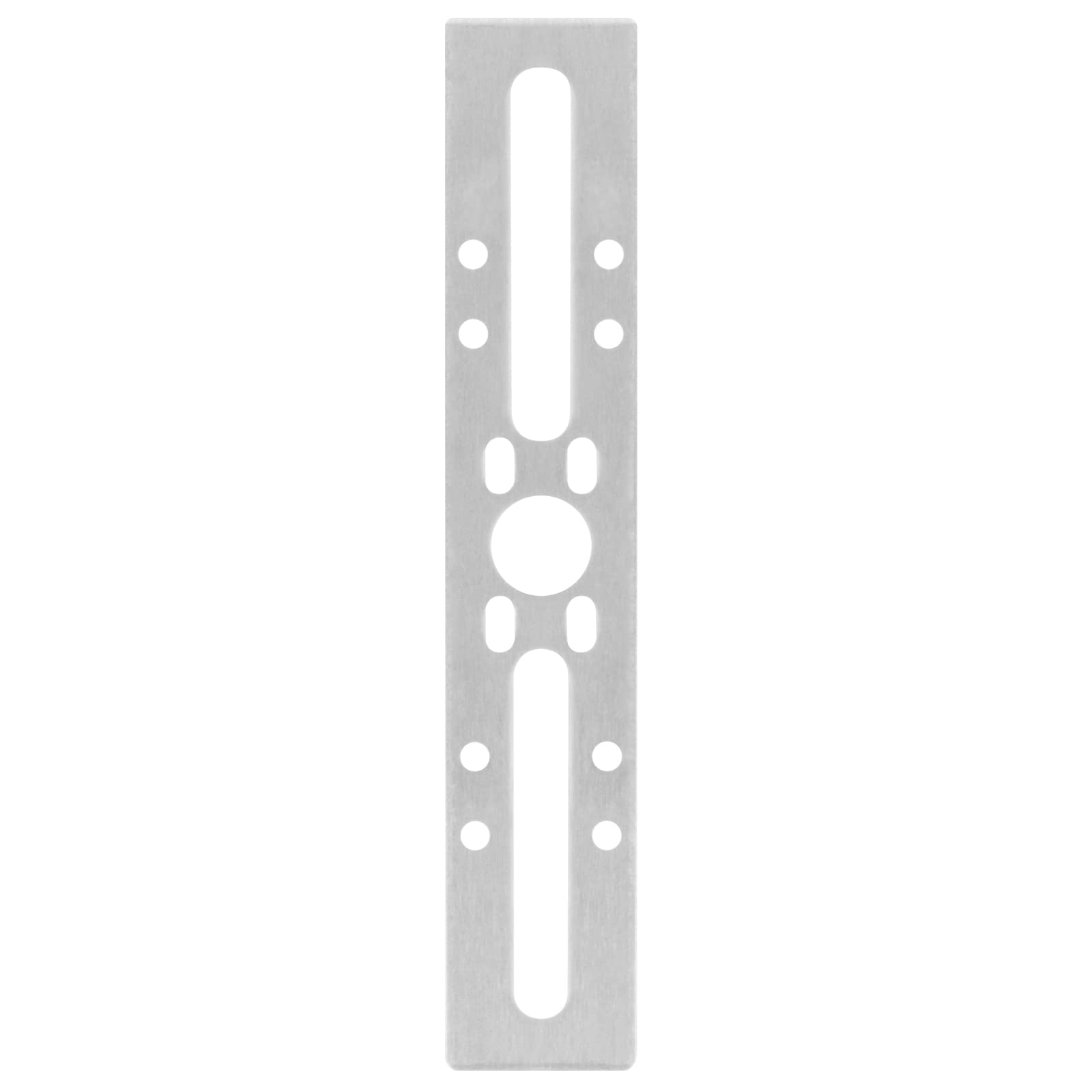 10 Pcs 8" x 1-3/8" Aluminum Alloy Slotted Flat Mounting Brackets, Adjustable Flat Straight Mending Plate Machines Fixing Braces, 3.9mm Thickness