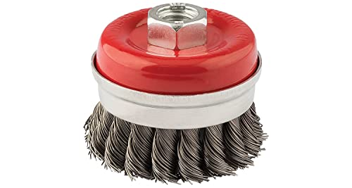 Draper 41447 Twist Knot Wire Cup Brush, 60mm x M14 , Blue