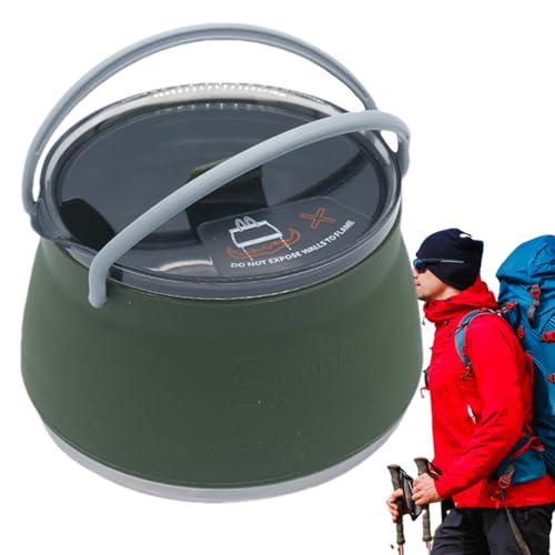 Bouilloire de voyage portable, cafetière pliable, bouilloire de camping en silicone, bouilloire portable pour randonnée, camping, camping, randonnée, voyage