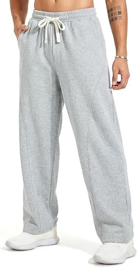 Men’s Cotton Blend Track Pants Regular Fit | Elastic Waist with Drawstring | Comfortable Gym Joggers & Lounge Wear Lower for Men |-picture-45