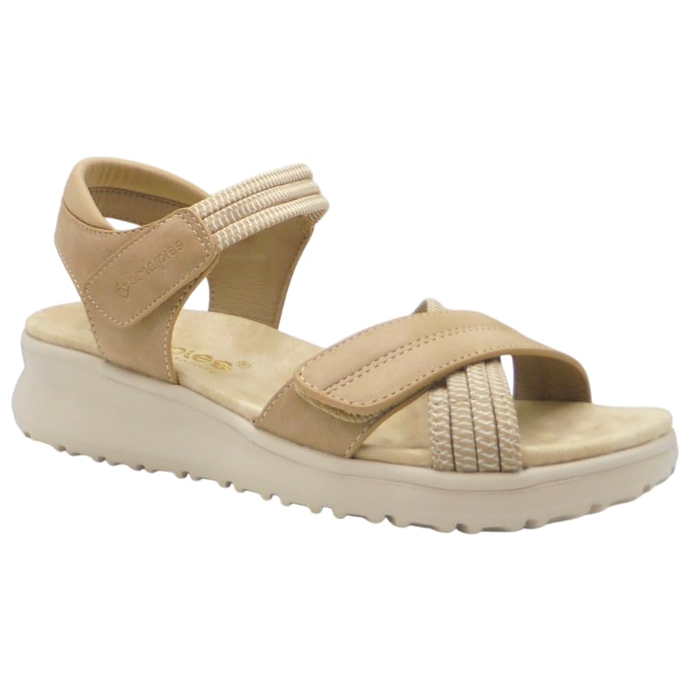 Amarpies - ABZ30159 Sandalias de Cuña Mujer, Horma Amplia, Ligeras y Cómodas con Suela PU – Uso Diario y Máximo Confort para: Mujer