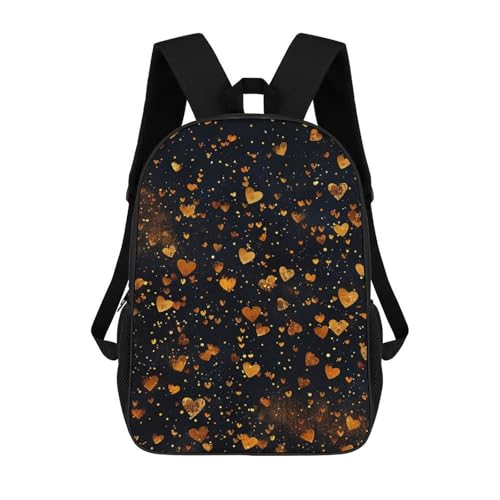 Gold Glitter Pattern Bookbag - Ultra Lightweight Portable Backpack Work Travel Backpack for Men Women Fits 16 Inch Notebook