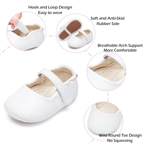 Image of PHIRAMIN Toddler Girl Mary Jane Dress Shoes-Little Girl School Uniform Shoes for Wedding Party