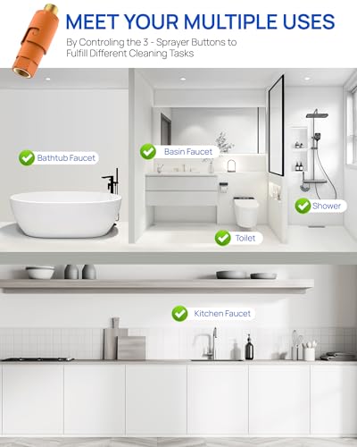 Under Sink In line Water Filter - Sediment Water Filter, Reusable Impurity Filter Attachment, 9/16\" Female x 9/16\" Male Thread Connector Size for Bathroom Kitchen RV Faucet Supply Lines (1 Pair) - Thumbnail 7