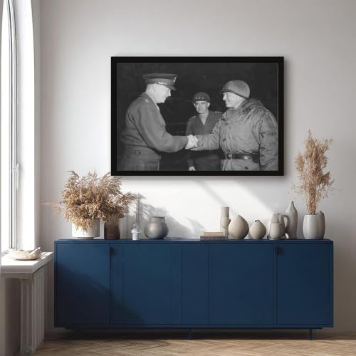 Poster Dwight Eisenhower George Patton toile cadre suspendu Belgique - 4