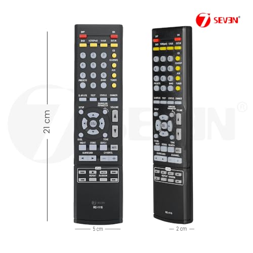 Image of 7SEVEN Compatible Remote Control for Original Denon Home Theatre Music System and Suitable for AVR-3801 AVR-3802 AVR-3803 AVR-3804 AVR-3805 AVR-3806 AVR-3807 Models, Use New AAA Batteries