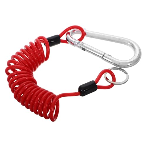 HOLIDYOYO 6ft Carbon Steel Spring Trailer Safety Cable Breakaway Cable for Rv Towing Compact Design Easy Install