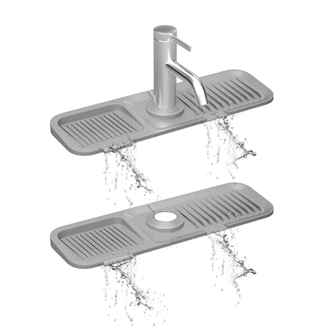 Kitchen Sink Splash Guard 5¡ã Sloped, Silicone Draining Mat for Kitchen Sink, Faucet Mat For Kitchen Sink, Silicone Sink Splash Guard From Luxury Lineup