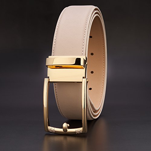 Gurscour - Cinture da uomo in pelle, larghezza 35