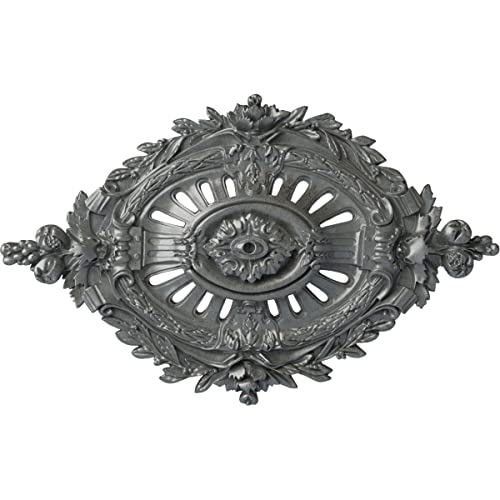 Ekena Millwork CM35X22ANPLS 35 7/8"W X 22 1/2"H X 4 3/8"P Antonio Ceiling Medallion , Platinum