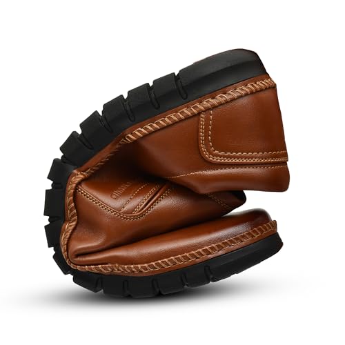 Image of Men's Highly Comfortable Flexible Leather Shoe Stylish Classy Office Wear /Slip-on /Brouges /Derby Formal Shoes (BY-46001)