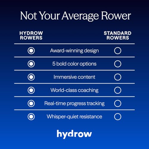 Image of Hydrow Wave Rowing Machine with 16 inch HD Touchscreen & Speakers - Foldable | Live Home Workouts, Subscription Required