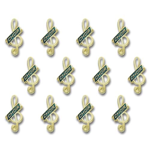 SHOP AWARDS AND GIFTS Music Choir Treble Clef Lapel Pins for Students Appreciation Reward School Teacher, Bulk Pack of 12, Poly Bagged, 5/8 Inch
