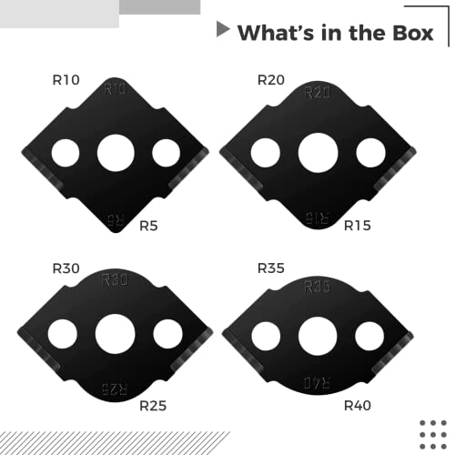 Radius Jig Router Templates, Pack Of 4 Corner Radius Routing Templates, R5 R10 R15 R20 R25 R30 R35 R40 Abs Rounded Corners Router Bit Templates For Woodworking Routing #TOP4