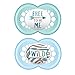 MAM Pacifiers, Baby Pacifier 6+ Months, Best Pacifier for Breastfed Babies, ‘Attitude' Design Collection, Boy, 2-Count