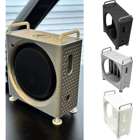 Mini Chassis Stand Case for Mac Mini M4/M4 Pro 2024, 3D Printed Vertical Computer Protective Case Holder Dustproof Bracket Storage Rack DIY PC Part (Gray) Cover