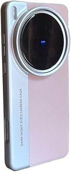 Smartphone case compatible with vivo x300 / x300 Pro, camera design leather, shockproof and vibration proof smartphone protection case pink, vivo x300