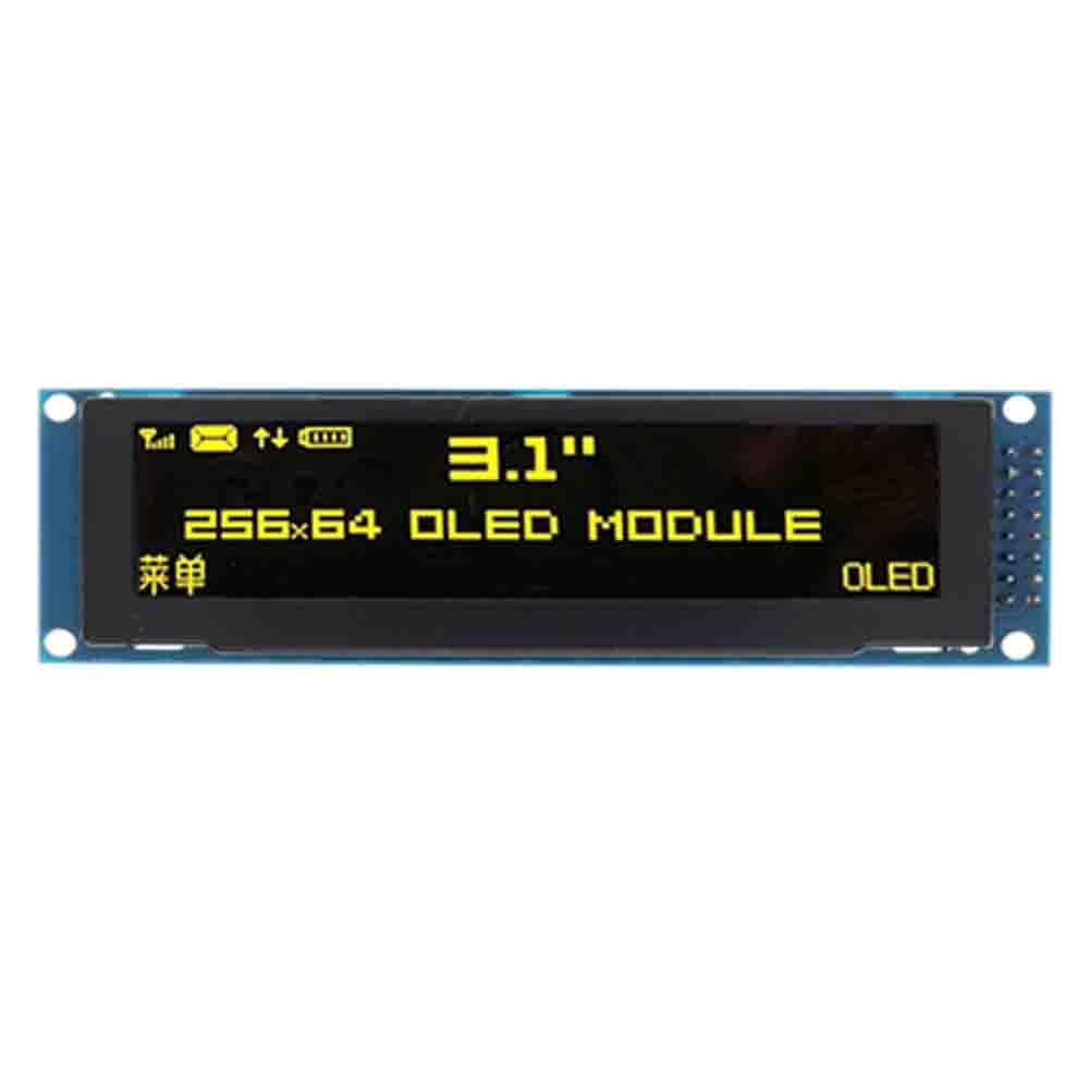 OLED Display 3.12 Inch 256 x 64 25664 Graphics LCD Module Display LCM Screen SSD1322 Controller Supports SPI (Blue)