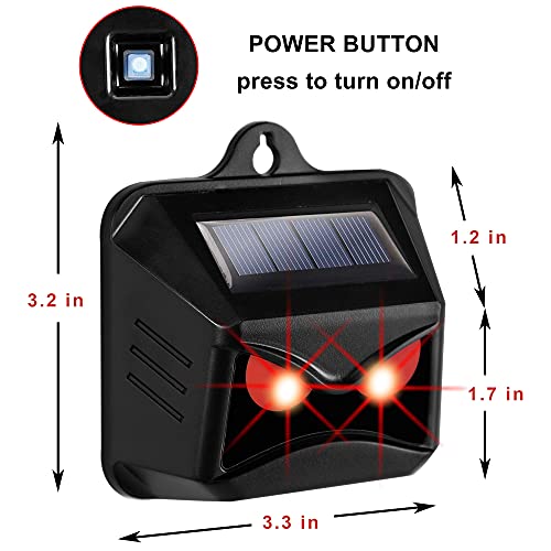 Phosooy Solar Powered Animal Repeller, Predator Eye Animal Deterrent Devices, Coyote Skunk Raccoon Deer Repellent For Chicken Garbage Can Farm Yard Protection (4) #TOP1