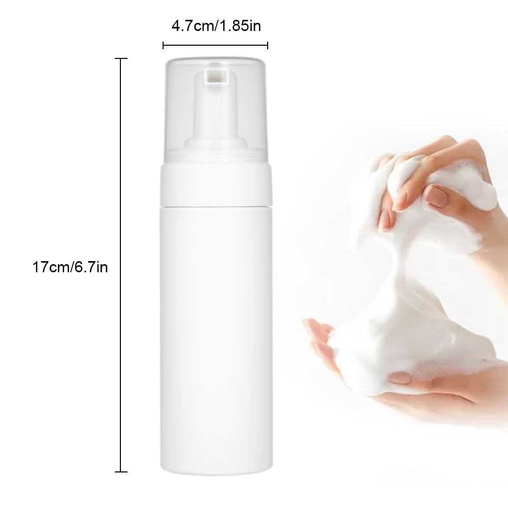 1 flacon en plastique blanc rechargeable pour mousse de savon mousse 150 ml