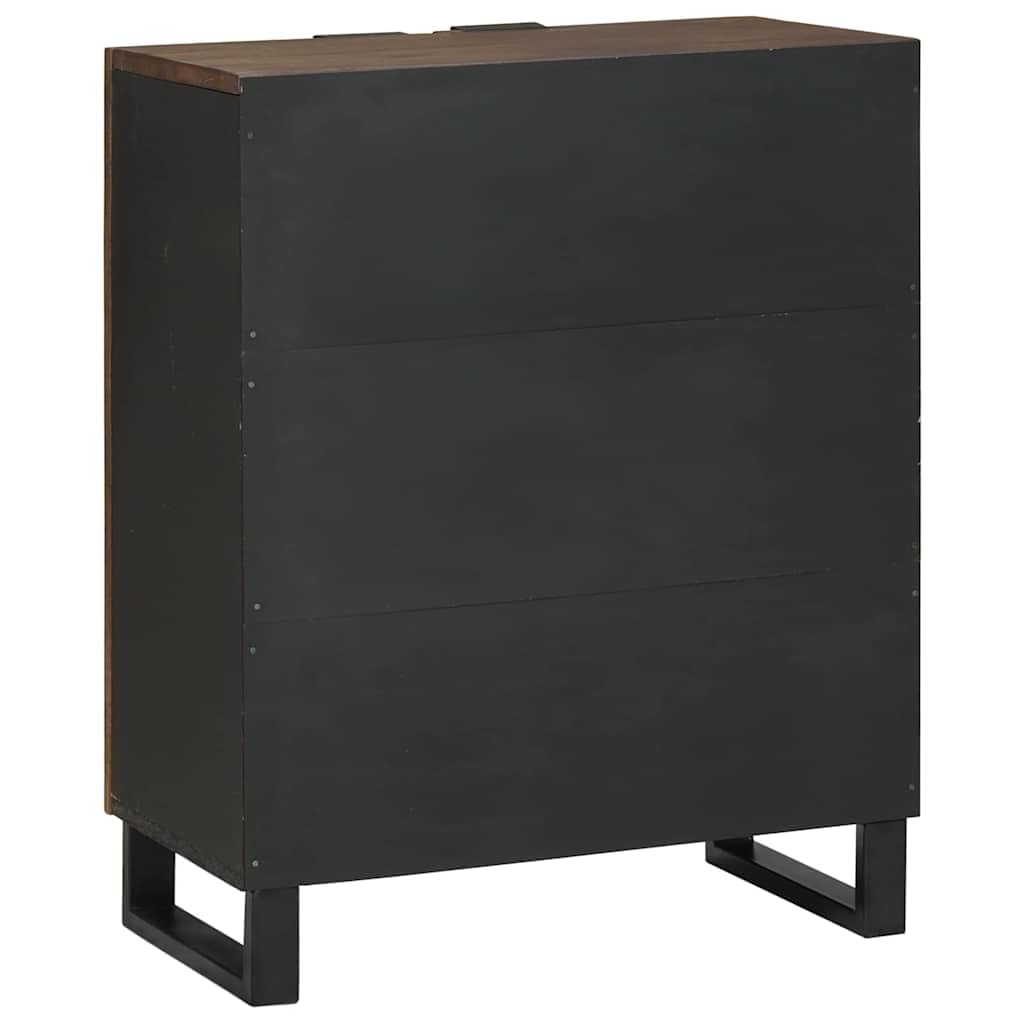 Tomostar Buffet Cuisine, Buffet Bas Meuble de Rangement Salon Marron 60 x 33.5 x 75 cm Bois de manguier Massif