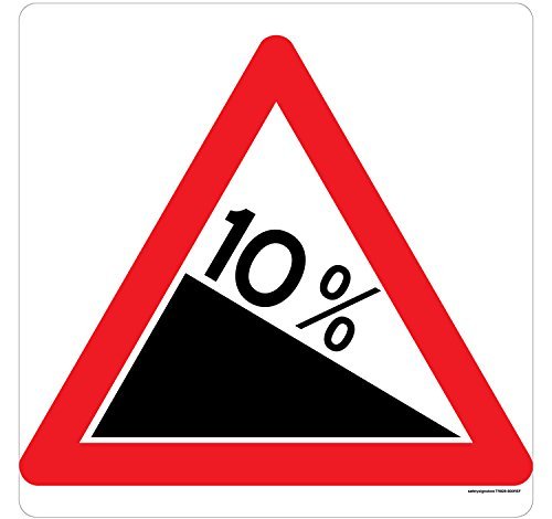 Safety Sign Store attenzione Steep Road Materiale
